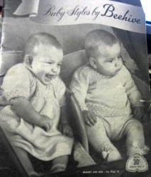 41 VINTAGE BEEHIVE BABY STYLES KNIT/CROCHET BOOK 1-12 mos